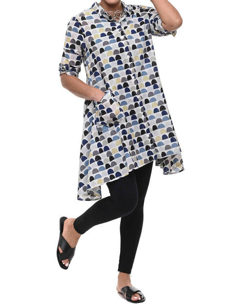 Tulip Clothing Demi Button Down Tunic Multi XS 4