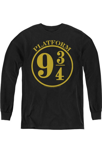 Gildan Harry Potter 9 3/4 Jugend Langarmshirt Schwarz Small 2