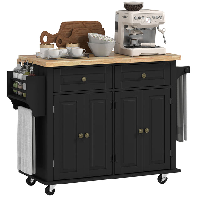 Hivvago Kitchen Cart Brown Oak 5