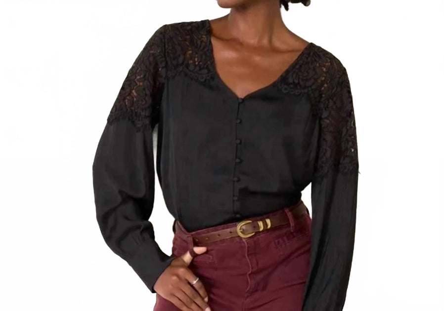 Sanctuary Falling Forward Blouse Black Medium 4