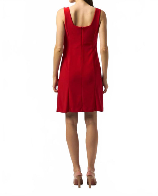 Joseph Ribkoff Sleeveless Sheath Dress Red US 8 4