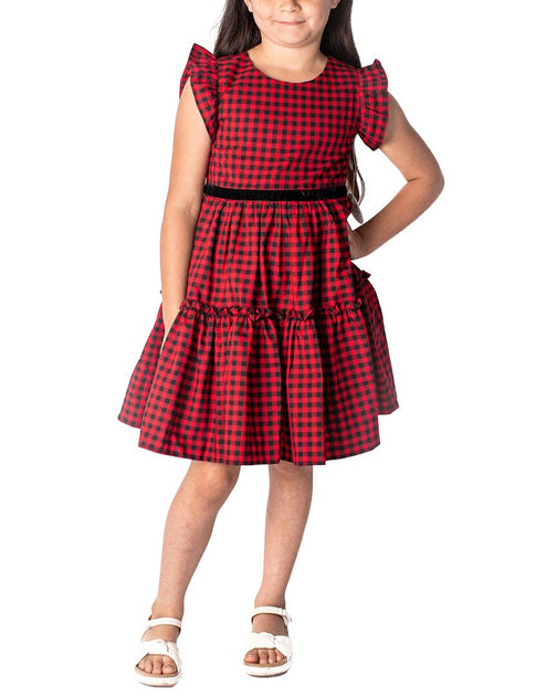 Popatu Robe de Fête Rouge 18-24 Mois 2