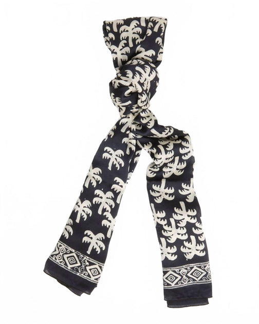 Ollie Burwell Palm Print Scarf Black One Size 2