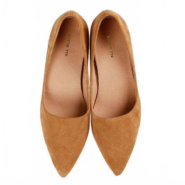 ALL BLACK Oval Kitten Pump Brown 36 3