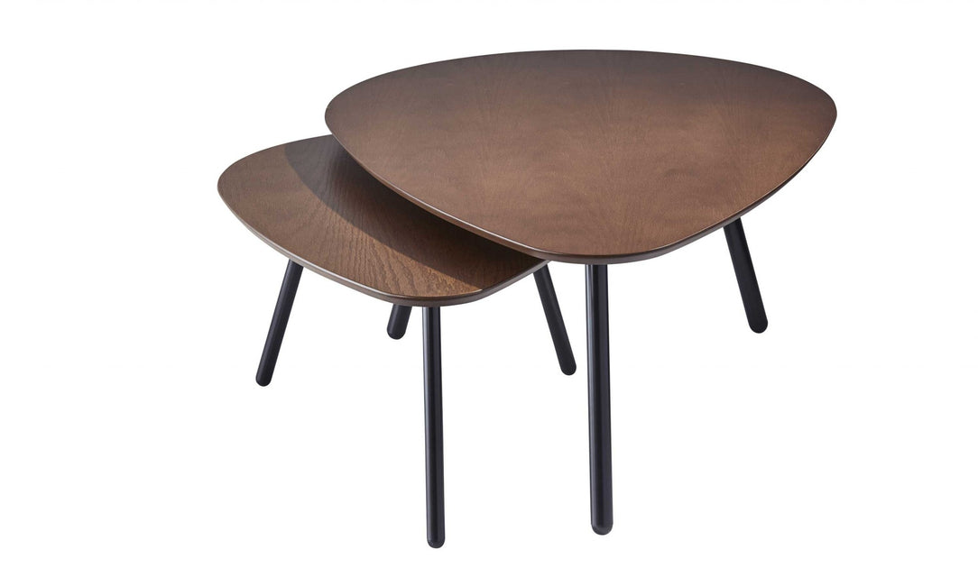 Hivvago 17" Nested Tables Black/Brown 3