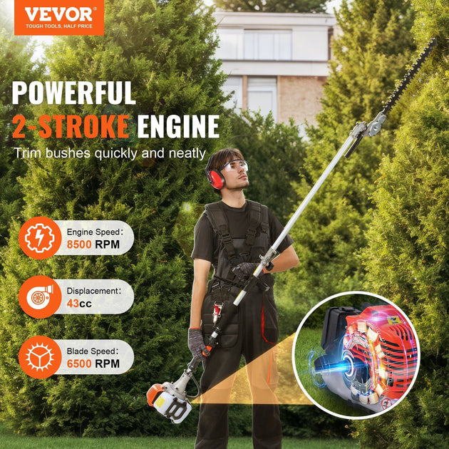 VVOR 43CC 6-in-1 Benzin-Trimmer 3