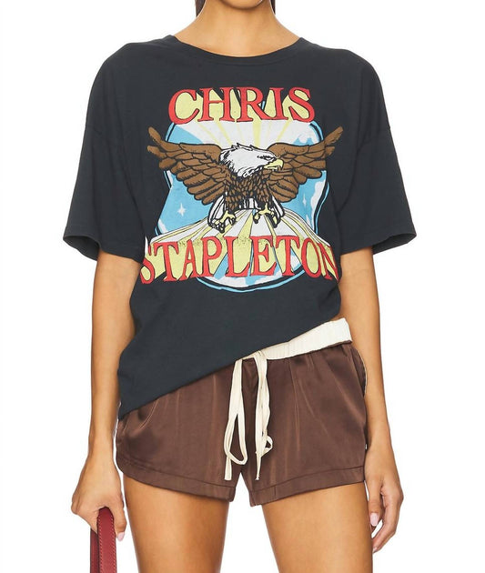DAYDREAMER Chris Stapleton Eagle Merch Short Sleeve Tee Black Small 2