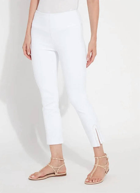Lysse Poppy Embroidered Crop Demin Legging In White ShopSimon