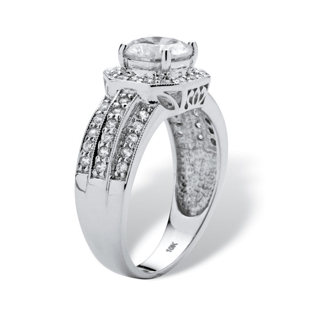 Palm Cubic Zirconia Ring Silver US 9 3