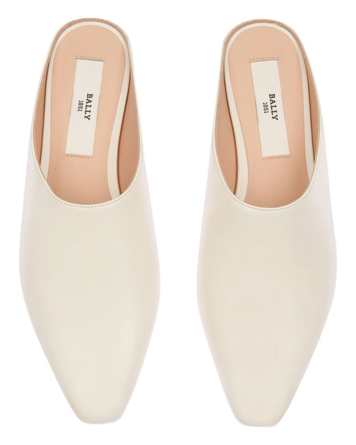 Bally Nara 6303413 Women's Flat Pumps Bone US 8.5 4