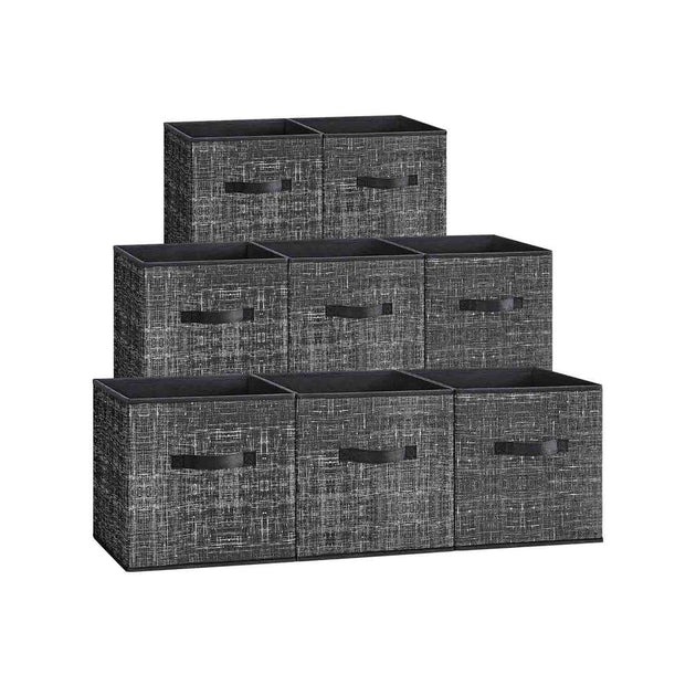 Hivvago Set of 8 Storage Cubes Ink Black 4