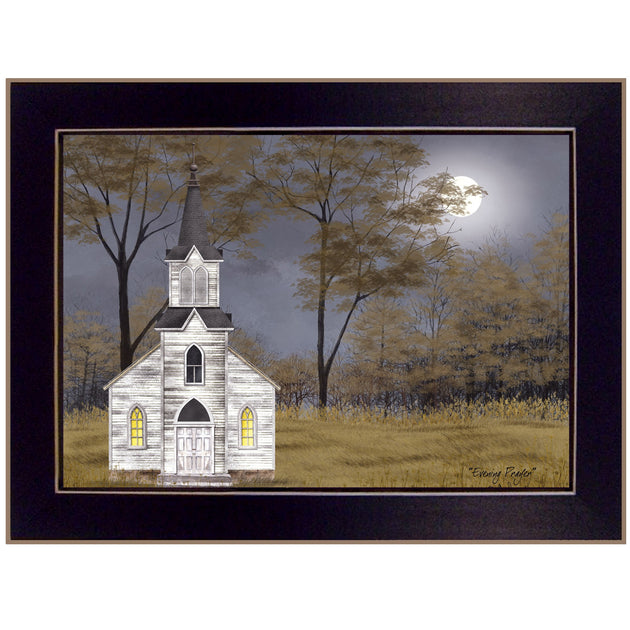 Hivvago Evening Prayer Framed Print Black 14x18 3