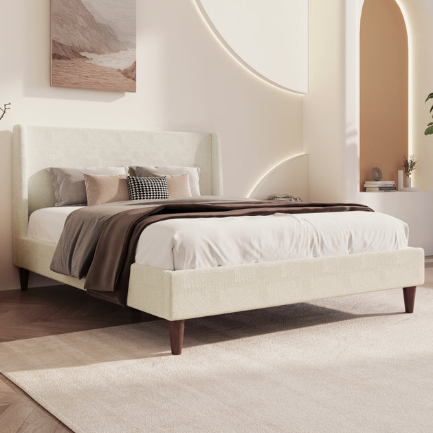 Streamdale Platform Bed Ivory King 3