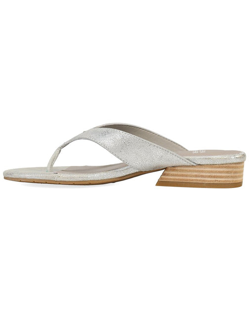 EILEEN FISHER Erika Leather Sandal Silver US 6 3