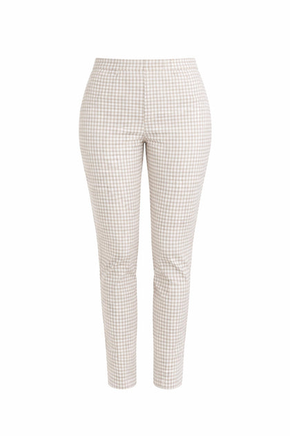 J'Envie Eli Gingham Ankle Pants White US 8 3