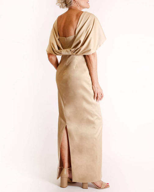 Camilyn Beth Flora Gown Beige US 0 4