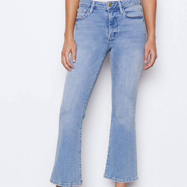 FRAME Le One Crop Mini Boot Jeans Blau US 2 2