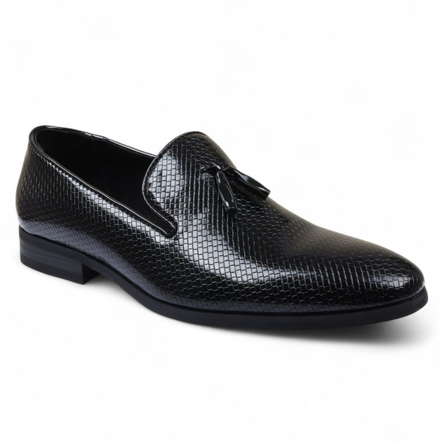 Infinity Men's Formal Tassel Loafers Black EU 44 4