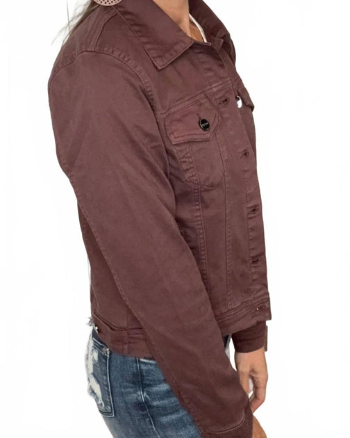 RISEN Brinley Denim Jacket Brown Large 4