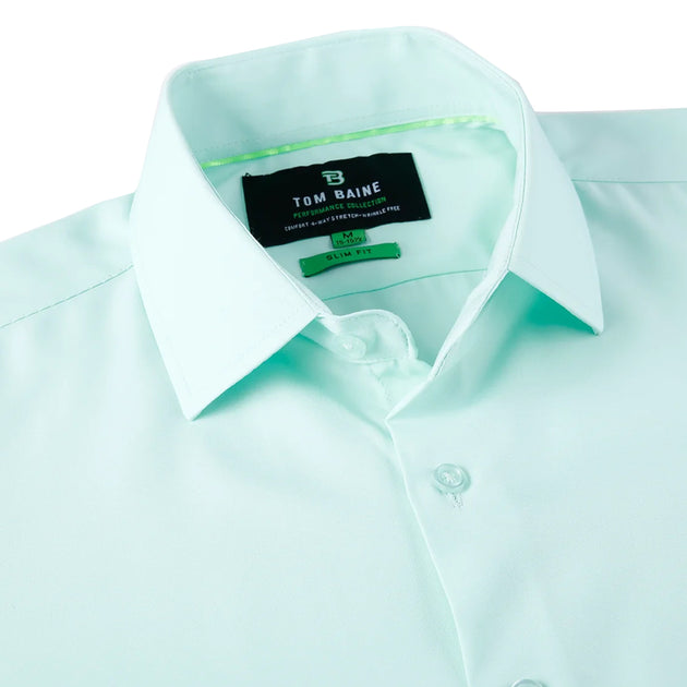 Tom Baine Solid Performance Button Down Green XXLarge 4