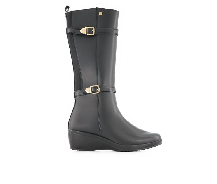Andrea Women's Leather Tall Riding Boots Black US 5 4