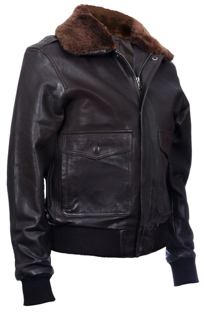 Infinity Air Force A2 Aviator Bomber Jacket Black Medium 3