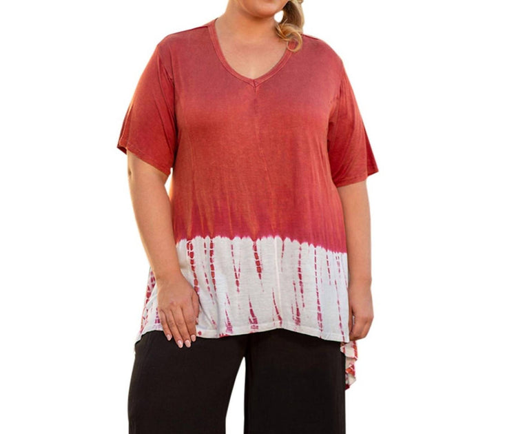 On The Plus Side Sara T-Shirt Pink 1X 2