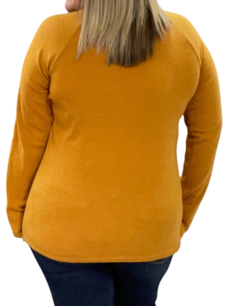 White Birch Long Sleeve Top Yellow 3X 3