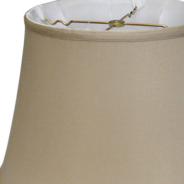 Hivvago Pongee Silk Bell Lamp Shade Brown 4
