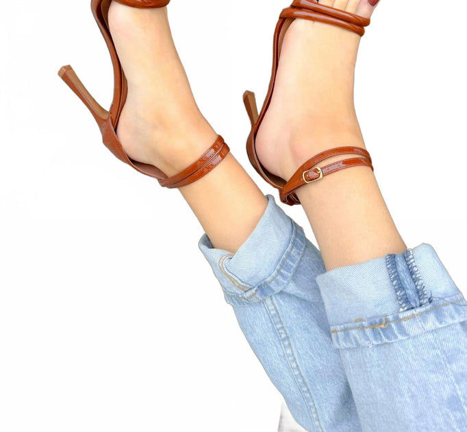 Chinese Laundry Jasmine Heeled Sandal Brown US 10 4