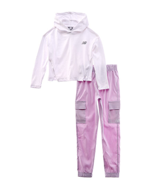 New Balance 2 Piece Hoodie and Pant Set Purple Medium 2