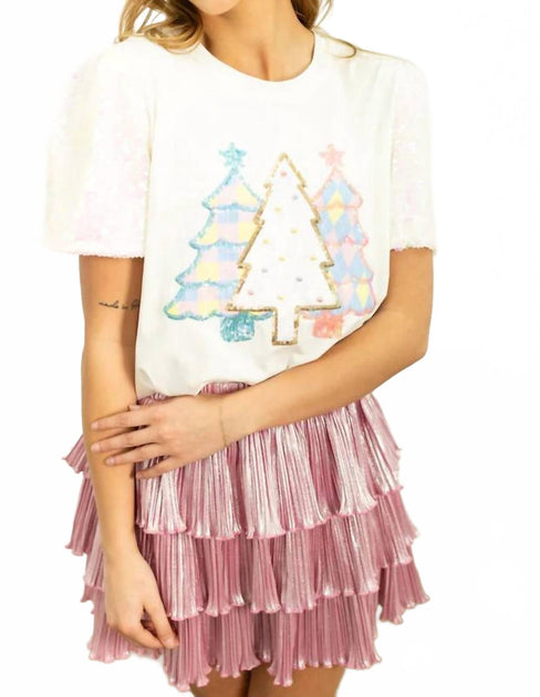 Gabriel + Simone Festive Forest On Princess Top Pink XL 2