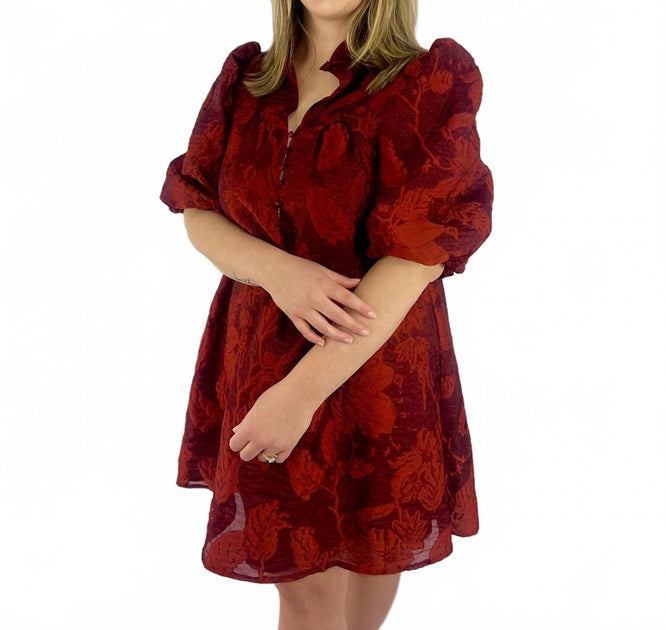 GLAM Maribel Rüschenkleid Rot Small 2