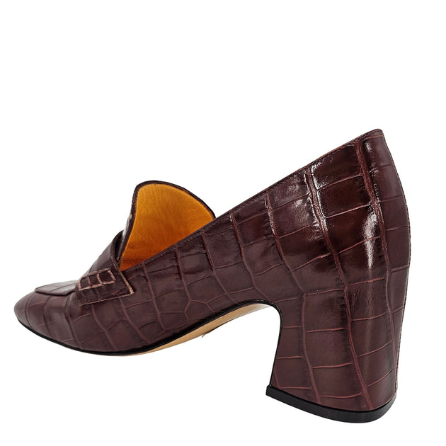 Madison Maison Croc Embossed Leather Loafer Gold 38.5 4