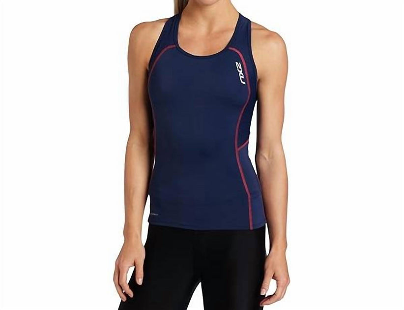 2XU Active Tri Singlet Blau/Pink Large Female 2