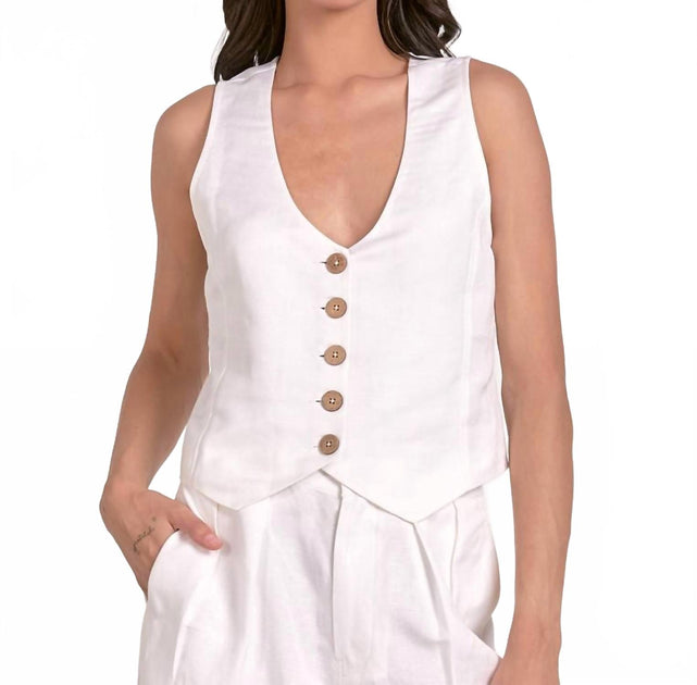 Valued Vest - Linen Vest - FINAL SALE