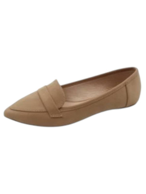 Shoe Shoe Train Pointed Toe Flat Shoes Beige US 9 2