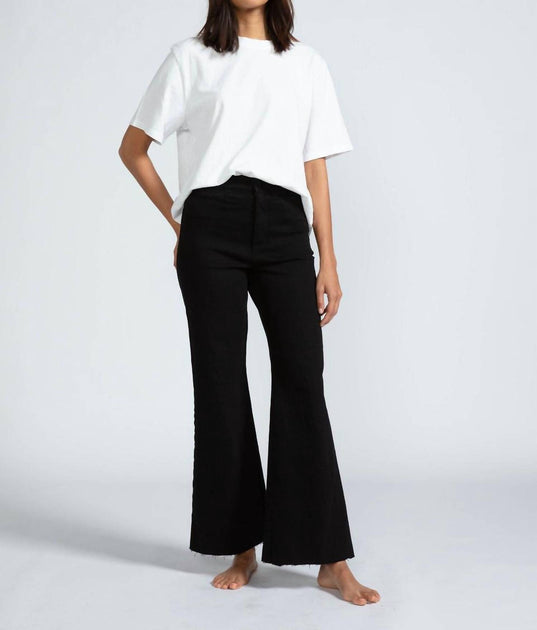 ASKK NY Brighton Crop Wide Leg Jeans Black 29 2