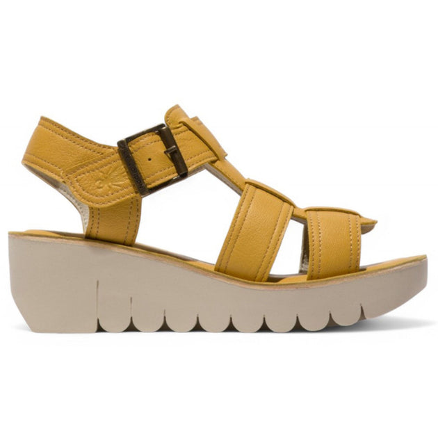 FLY London YUDD236FLY Wedge Sandal Black 10 2