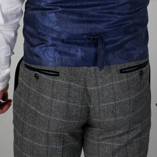 Paul Andrew Harris Tweed Trousers Grey 30 3