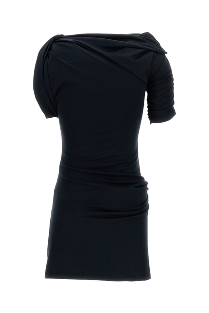 Jacquemus La Mini Robbe Drapeado Dress Black Small 3