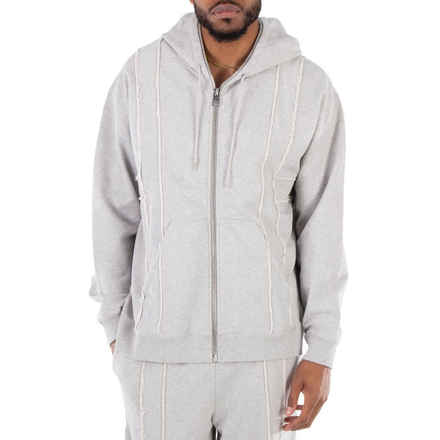 Etudes Hooded Skyline Heather Grey Sweaters | ShopSimon