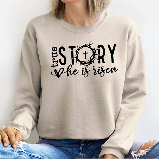 Gildan True Story Sweatshirt Grey Medium 3