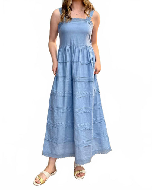 The Great Reverie Dress Blue Medium 2