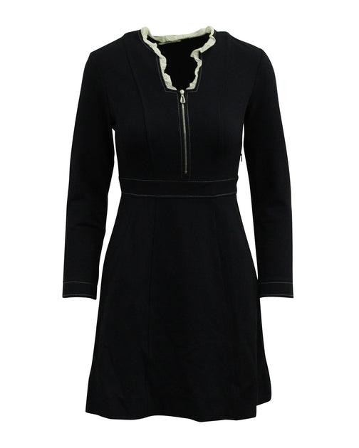 Sandro Paris Clay Dress Navy Blue Small 2