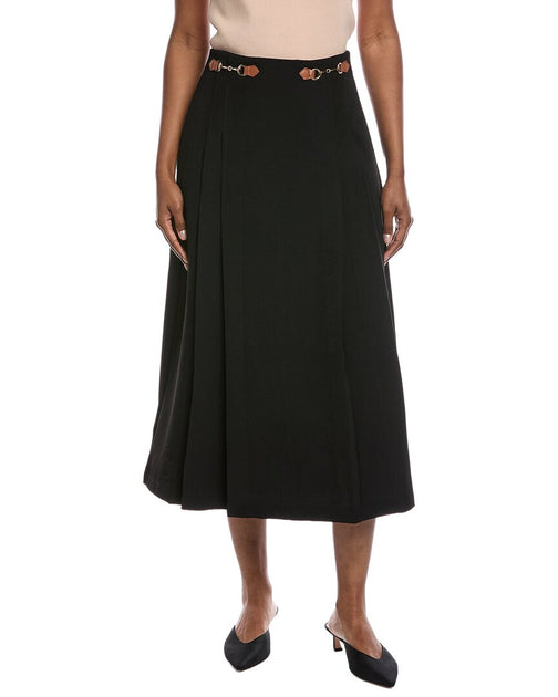Beulah Midi Skirt Black Large 2