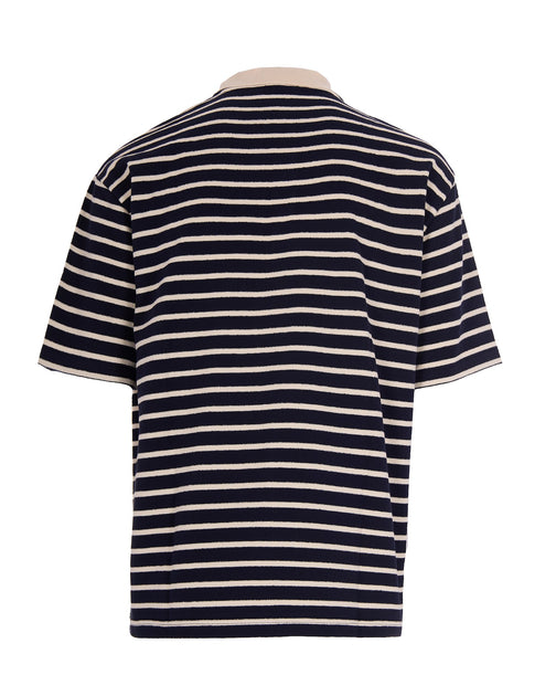 A.P.C. Striped Polo Blue/Black Medium 3