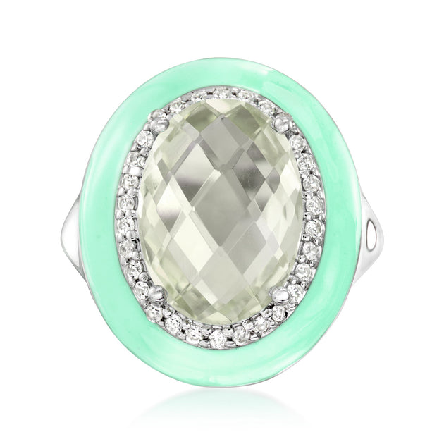 Ross-Simons Prasiolit- und Weißer-Zirkon-Ring 2