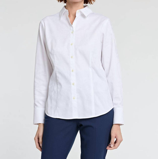 Hinson Wu Diane Long Sleeve Shirt White US 12 2