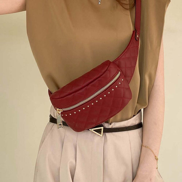 MKF Camilla Quilted Belt Waist Bag by Mia K | ShopSimon